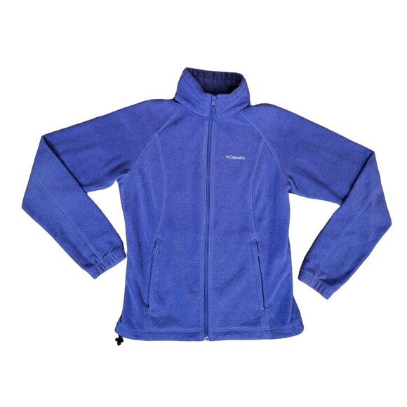 Columbia Sportswear Womens Size M Purple Full Zip Up Fleece Jacket - Picture 1 of 10